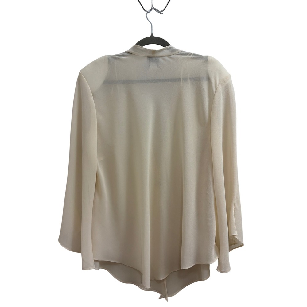 Jacket Beaded Elegant R&M Richards Women 20W Cream Sheer Chiffon Bell Sleeve - Picture 5 of 8
